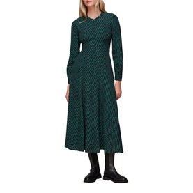 Brushed Geo Print Midi Dress