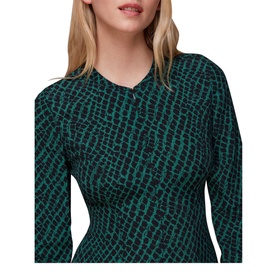 Brushed Geo Print Midi Dress