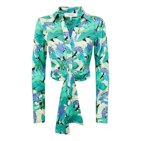 Dana Floral Print Tie Blouse