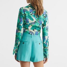 Dana Floral Print Tie Blouse