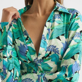 Dana Floral Print Tie Blouse