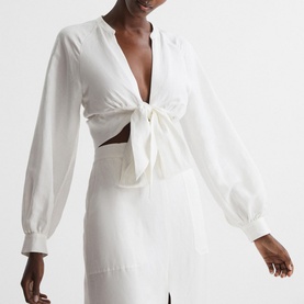 Axelle Tie Front Blouse