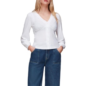 Amber V-Neck Button Top