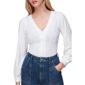 Amber V-Neck Button Top