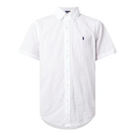 Seersucker Short Sleeve Casual Shirt