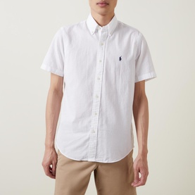 Seersucker Short Sleeve Casual Shirt
