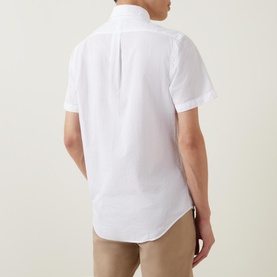 Seersucker Short Sleeve Casual Shirt