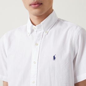 Seersucker Short Sleeve Casual Shirt