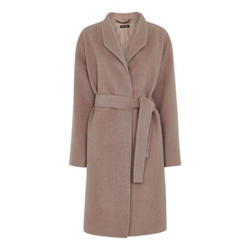 Clara Funnel Neck Wool Coat
