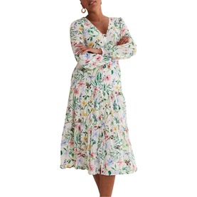 Maya Floral Printed Midi Dress