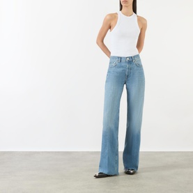 Hugh Mid Rise Wide Leg Jeans