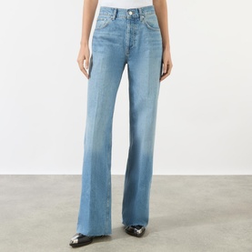 Hugh Mid Rise Wide Leg Jeans