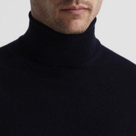 Caine Merino Wool Funnel Neck Sweater