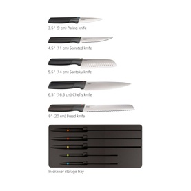 Elevate&trade; Store 5-Piece Knife Set With In-Drawer Storage Tray