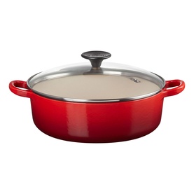 Cast Iron Risotto Pot With Glass Lid 24cm