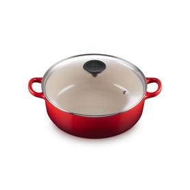 Cast Iron Risotto Pot With Glass Lid 24cm