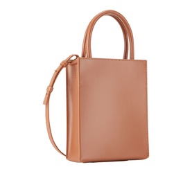 Mini A4 Leather Logo Tote