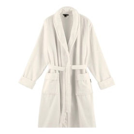Super Smooth Cotton Bathrobe Men Off White
