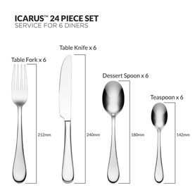 Icarus 24 Piece Cutlery Set