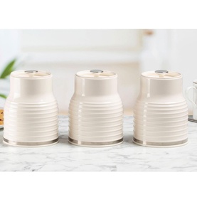 Sienna Set Of 3 Canisters Cream