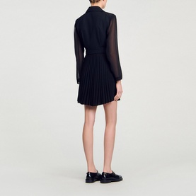 Pleated Blazer Mini Dress