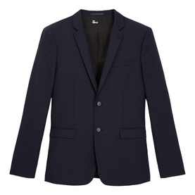 Long-Sleeve Single-Breasted Suit Jacket