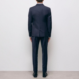 Long-Sleeve Single-Breasted Suit Jacket