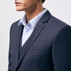Long-Sleeve Single-Breasted Suit Jacket