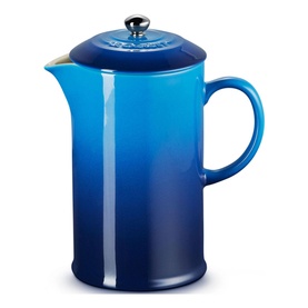 Stoneware Cafeti&egrave;re With Metal Press 1L Azure