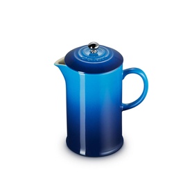 Stoneware Cafeti&egrave;re With Metal Press 1L Azure