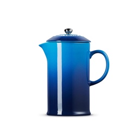 Stoneware Cafeti&egrave;re With Metal Press 1L Azure