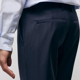 High-Rise Wool Suit Trousers