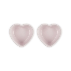 Stoneware Set of Two Heart Ramekins
