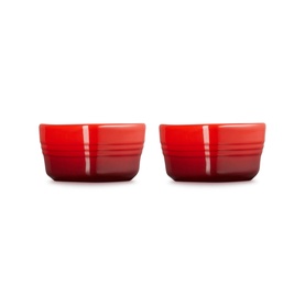 Stoneware Set of Two Heart Ramekins