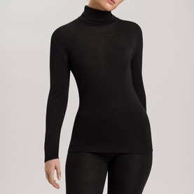 Woolen Silk Long-Sleeve Turtleneck