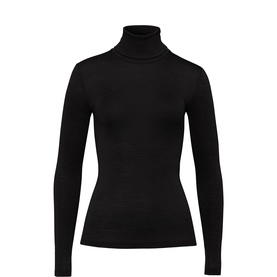 Woolen Silk Long-Sleeve Turtleneck