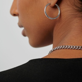 Classic Tunnel Large Hoop Earrings