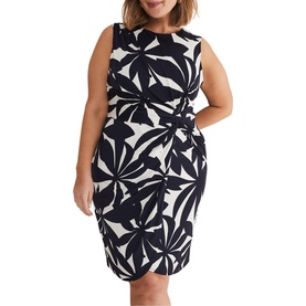 Joanna Leaf Print Bodycon Dress