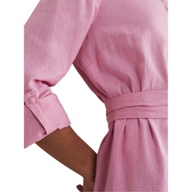 Rosalina Linen Shirt Midi Dress