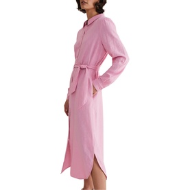 Rosalina Linen Shirt Midi Dress