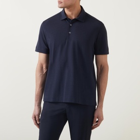 Cotton Silk Polo Shirt