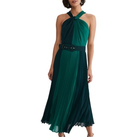 Xenia Colour Block Pleated Dress