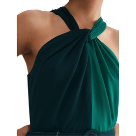 Xenia Colour Block Pleated Dress