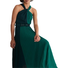 Xenia Colour Block Pleated Dress
