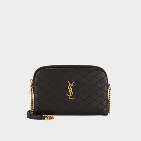 Gaby Quilted Chain Pouch Bag