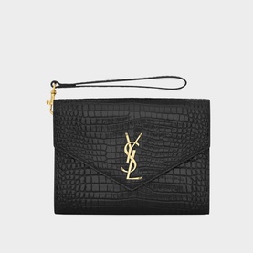 Cassandre Croc Embossed Pouch