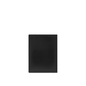 Saint Laurent Lacquered Leather Passport Case in black calf leather, compact bifold design with smooth finish