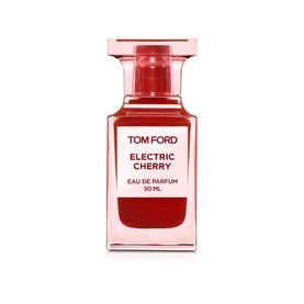 TOM FORD Electric Cherry Eau de Parfum 50ml, red glass bottle with pink cap and gold lettering