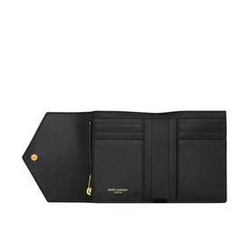 Cassandre Monogram Quilted Leather Tri-Fold Wallet