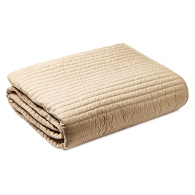 Quilted Lines Bedpsread Natural